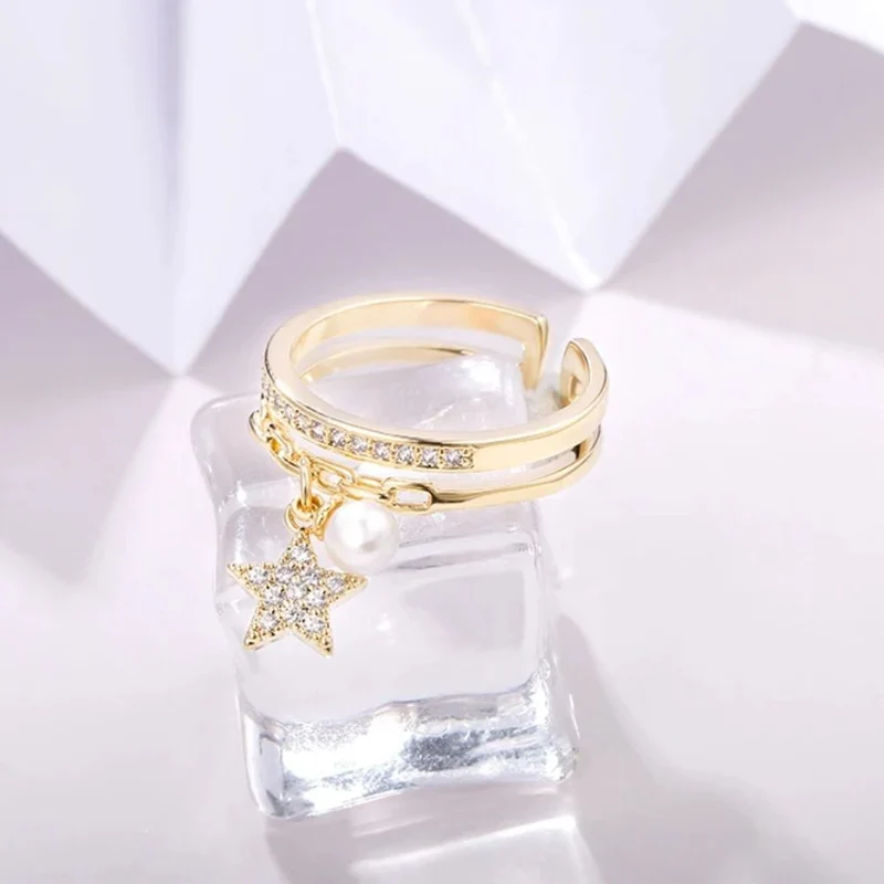 Bague avec Étoile qui Pend