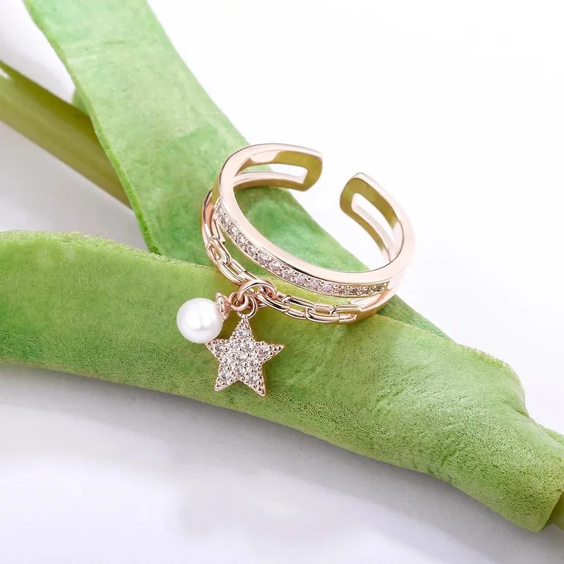 Bague avec Étoile qui Pend