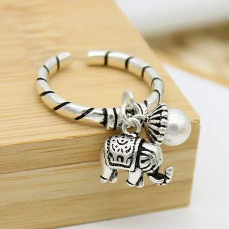Bague Éléphant Perle
