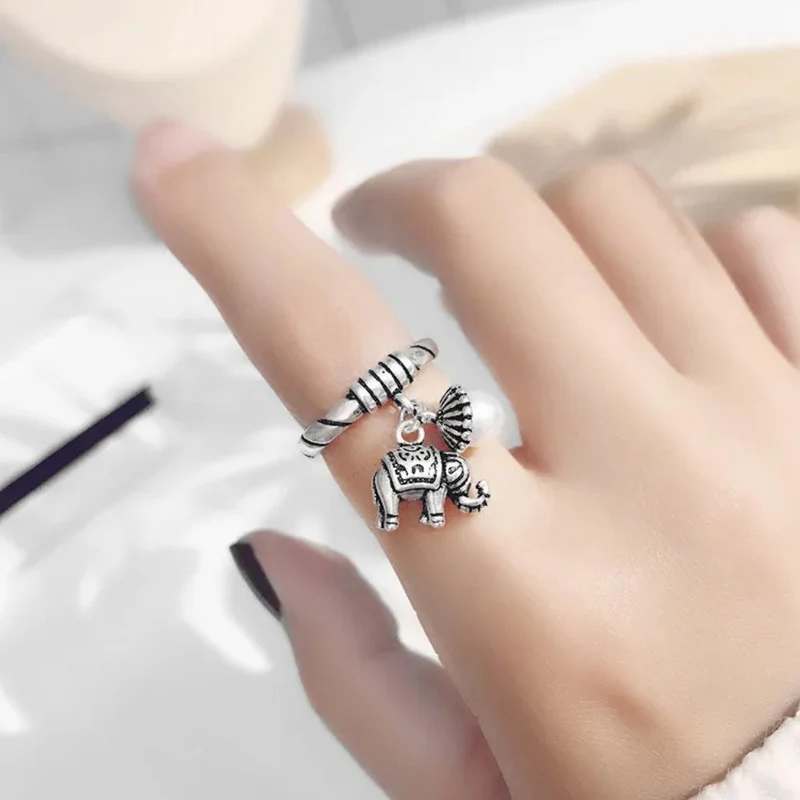 Bague Éléphant Perle