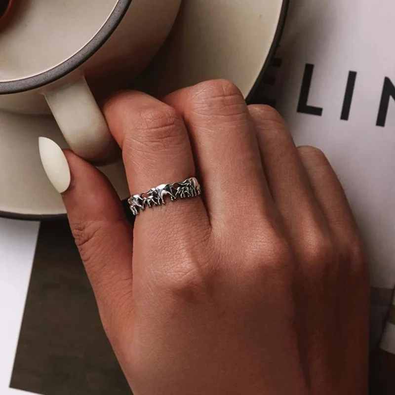 Bague Éléphant Famille