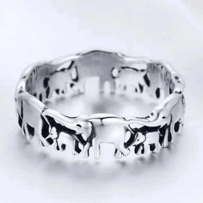 Bague Éléphant Famille