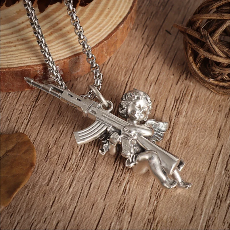 Collier Ange et Fusil