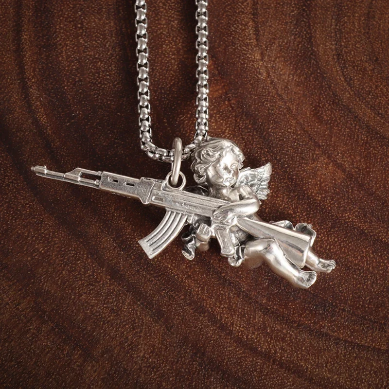 Collier Ange et Fusil