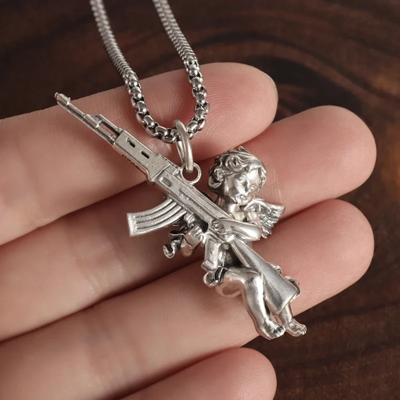 Collier Ange et Fusil