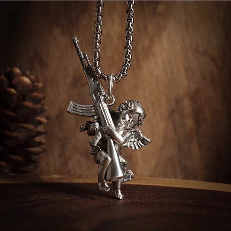 Collier Ange et Fusil