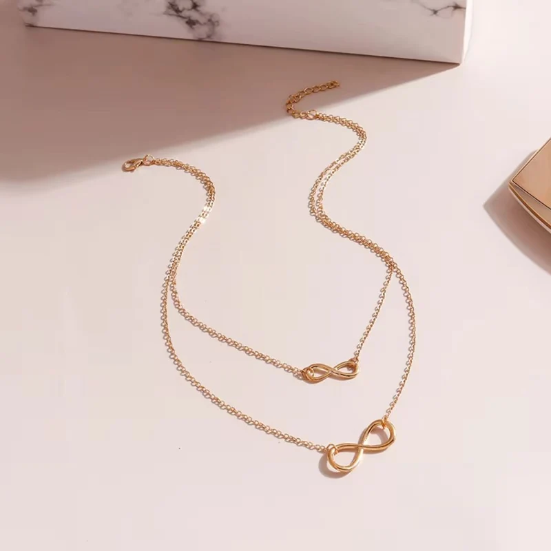 Collier Infini Double Chaîne