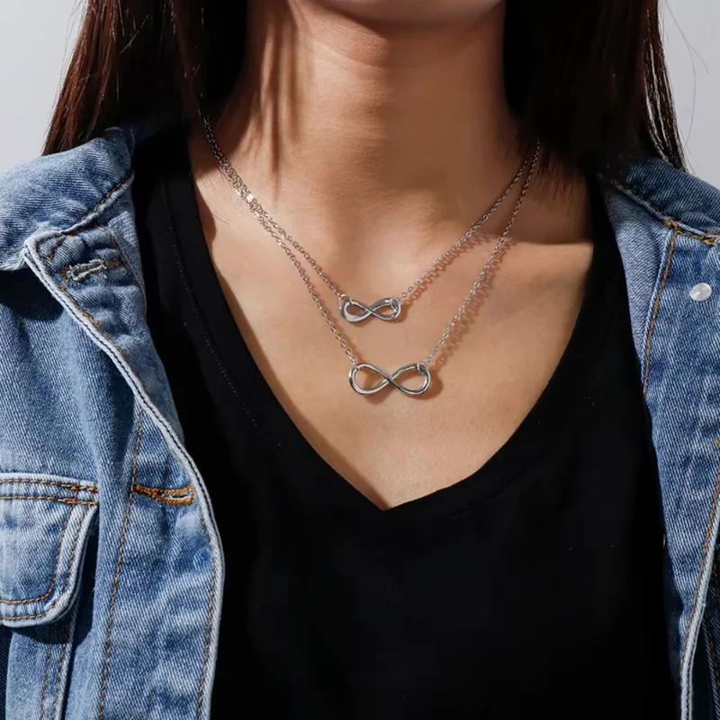 Collier Infini Double Chaîne