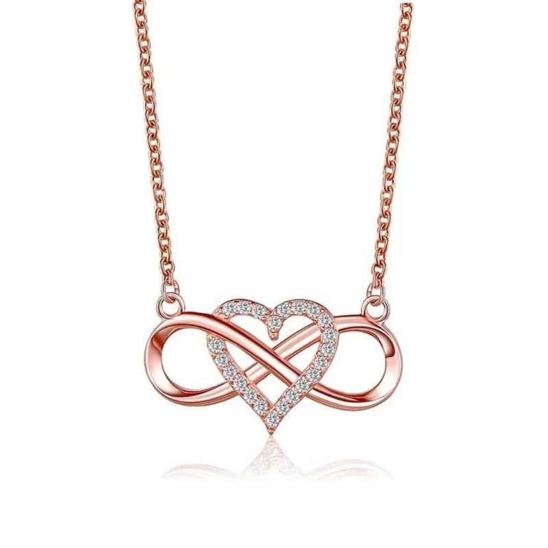 Collier Infini et Coeur Diamant