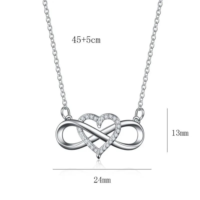 Collier Infini et Coeur Diamant