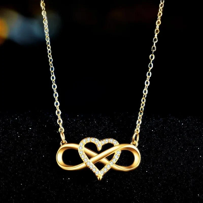Collier Infini et Coeur Diamant