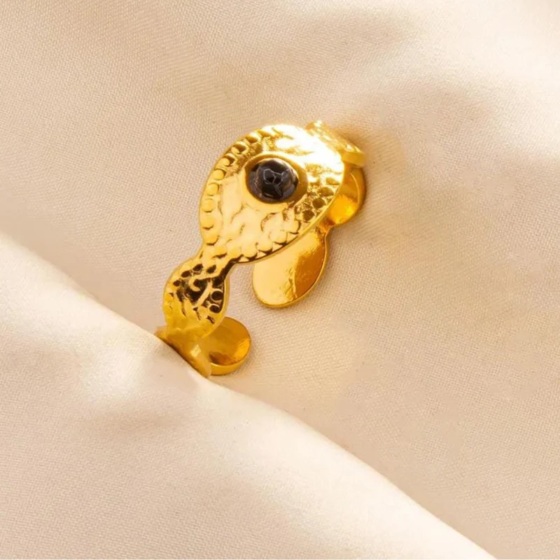 Bague Pierre Noire Oeil