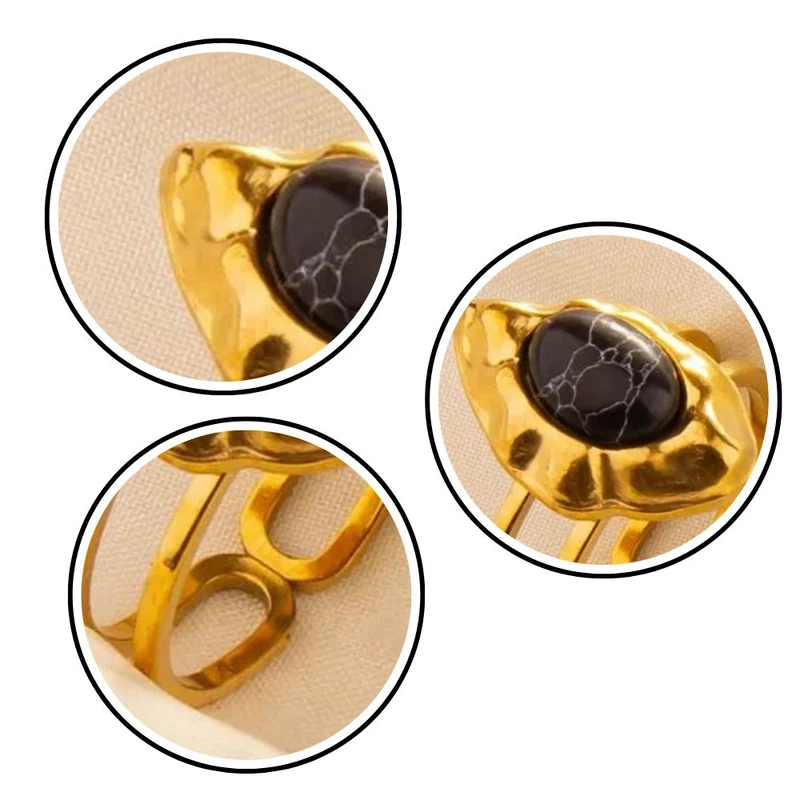 Bague Fantaisie Pierre Noire
