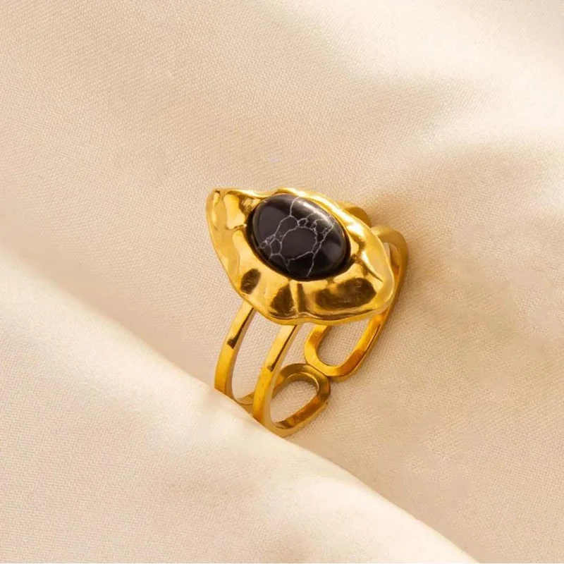 Bague Fantaisie Pierre Noire