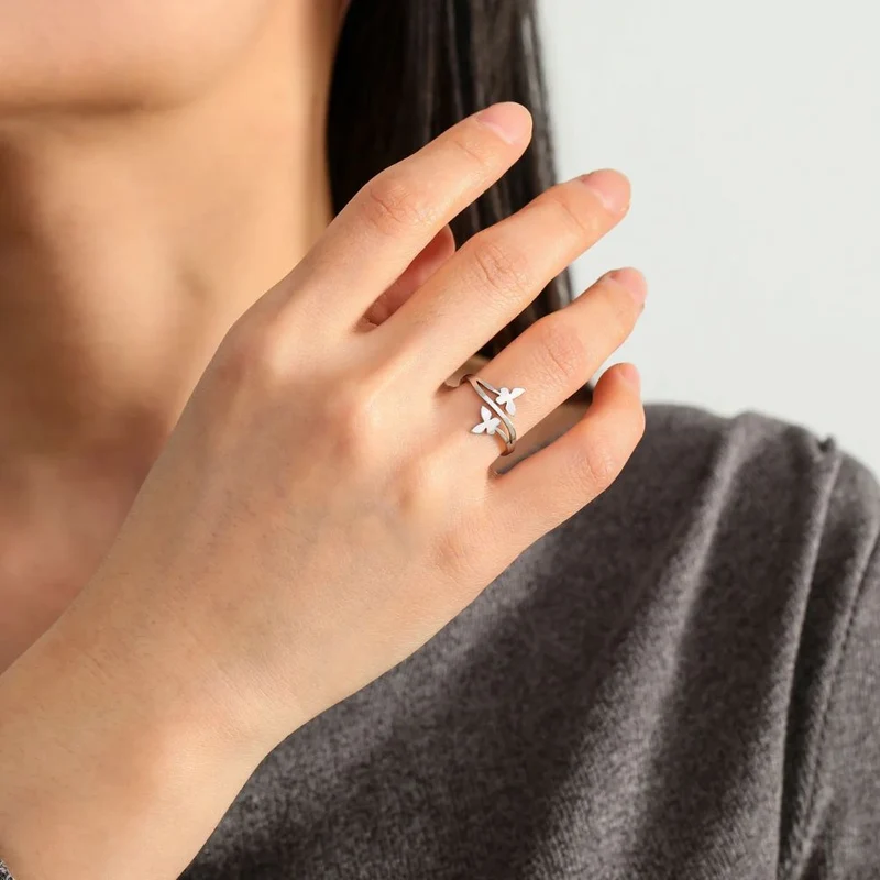 Bague Deux Papillons