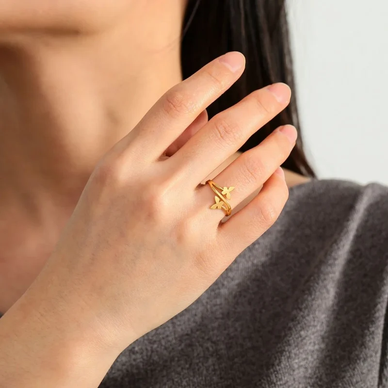 Bague Deux Papillons