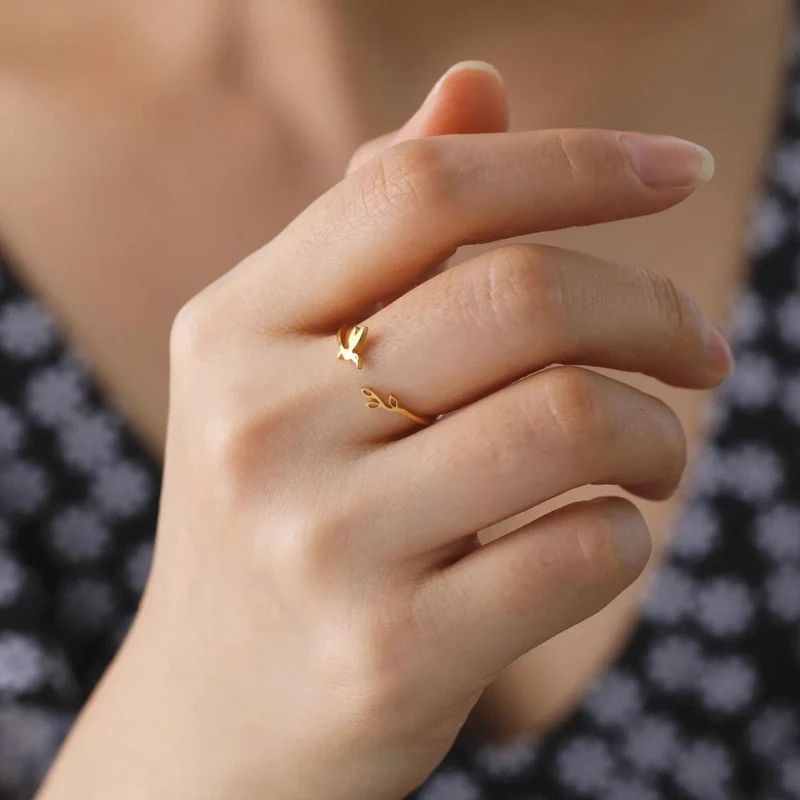 Bague Oiseau Ouverte