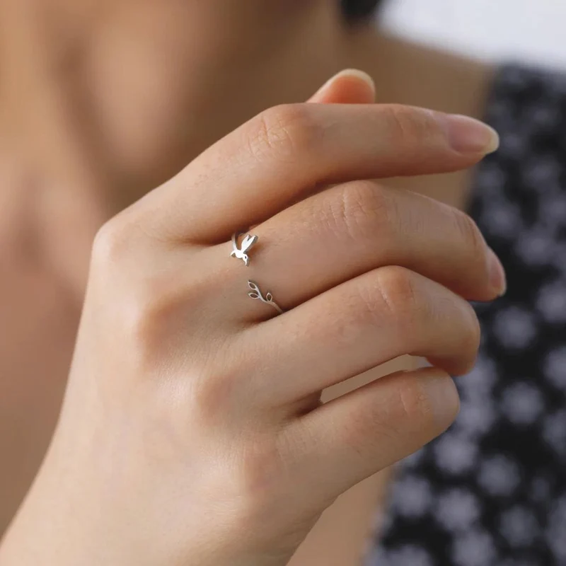 Bague Oiseau Ouverte