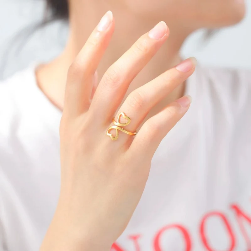 Bague Coeur Double
