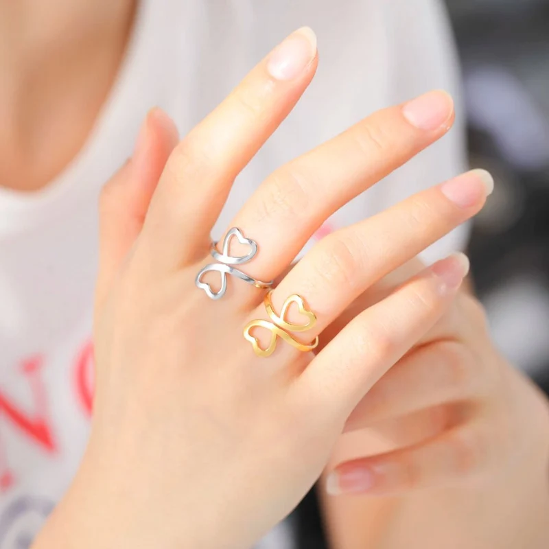 Bague Coeur Double