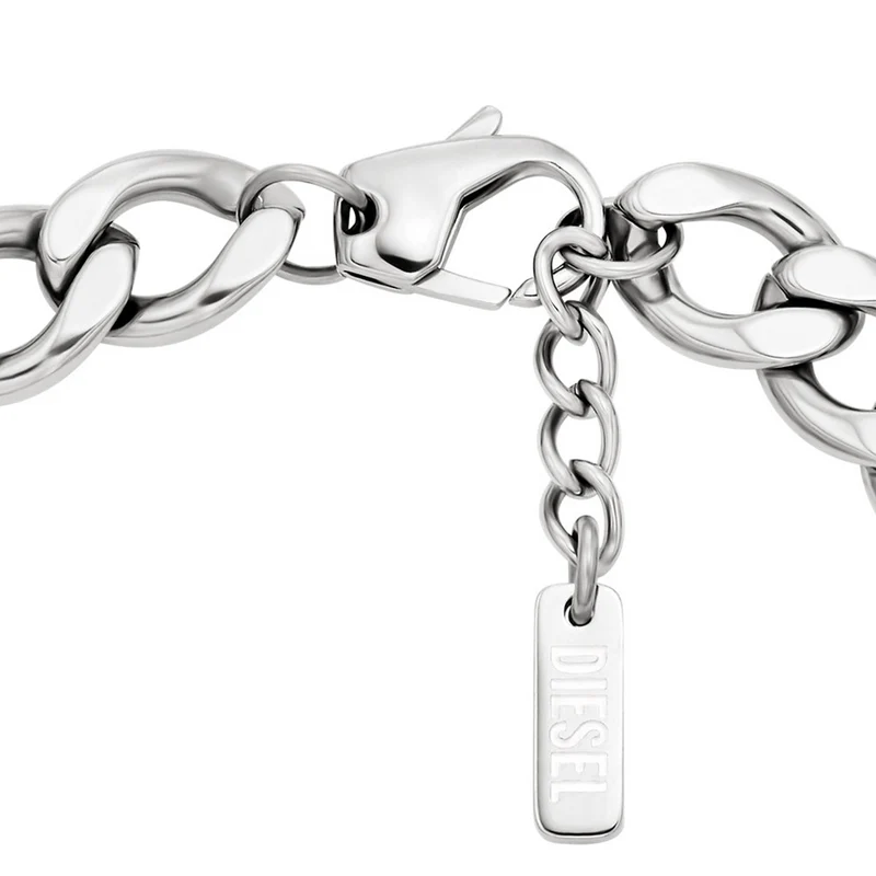 Diesel D Logo Stainless Steel Unisex Bracelet DX1663040