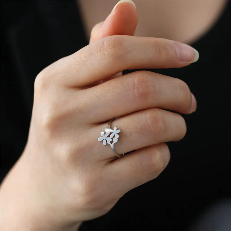 Bague Double Fleurs