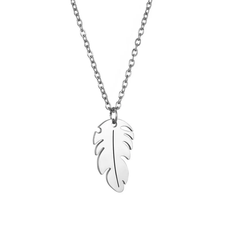 Collier Plume Métal