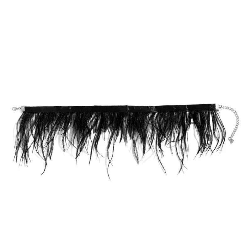 Collier en Plume Noir