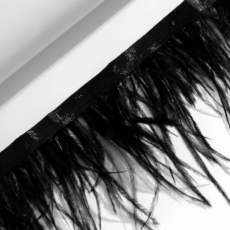 Collier en Plume Noir