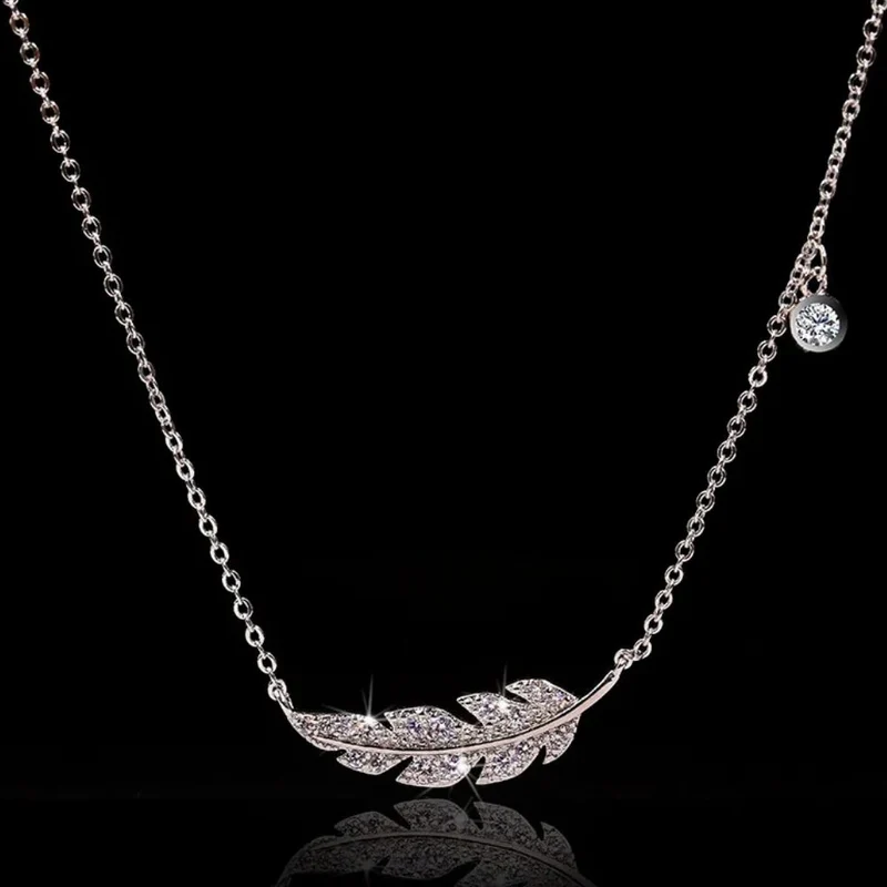 Collier Plume Strass