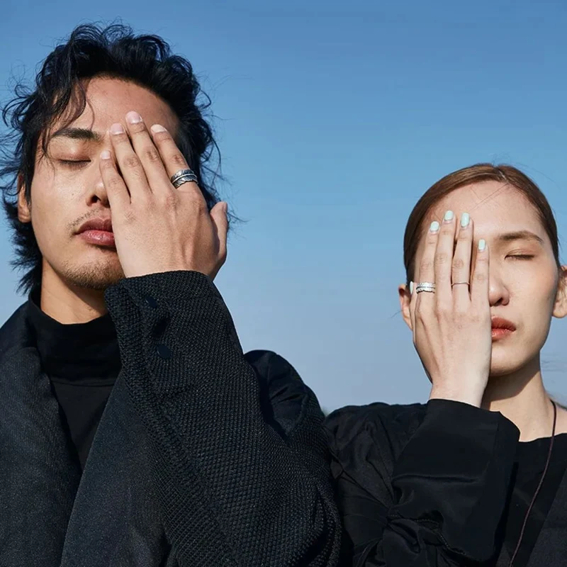 Bague Plume Couple
