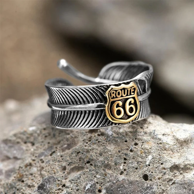 Bague Plume Route 66