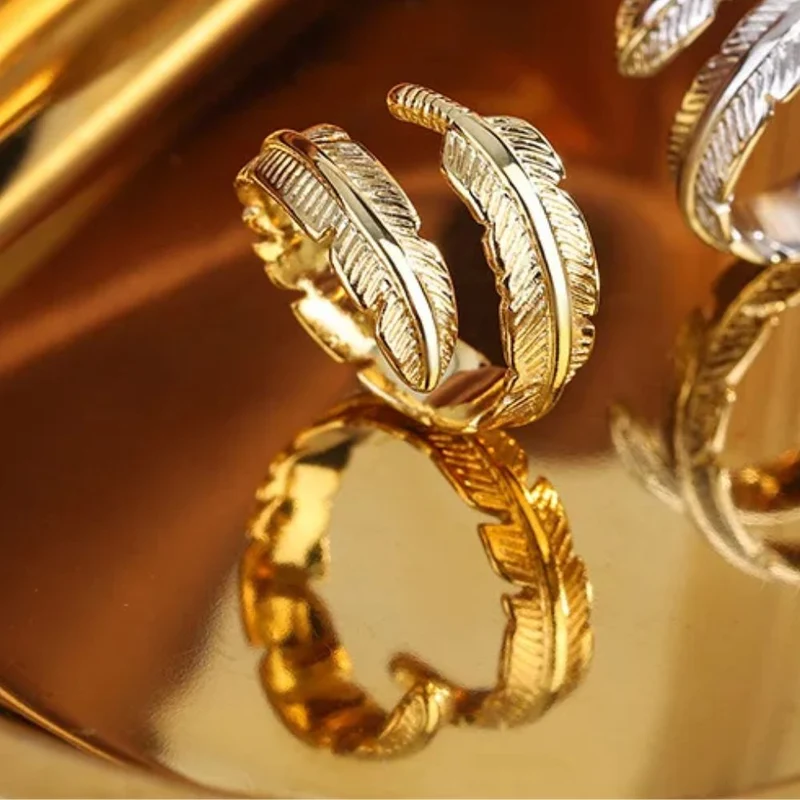 Bague Plume Doré