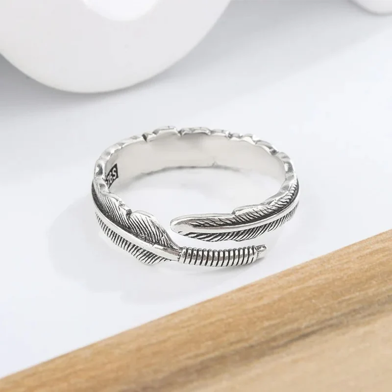Bague Plume Ouverte