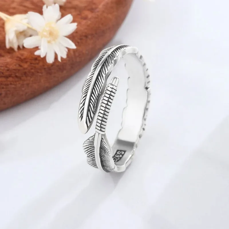 Bague Plume Ouverte