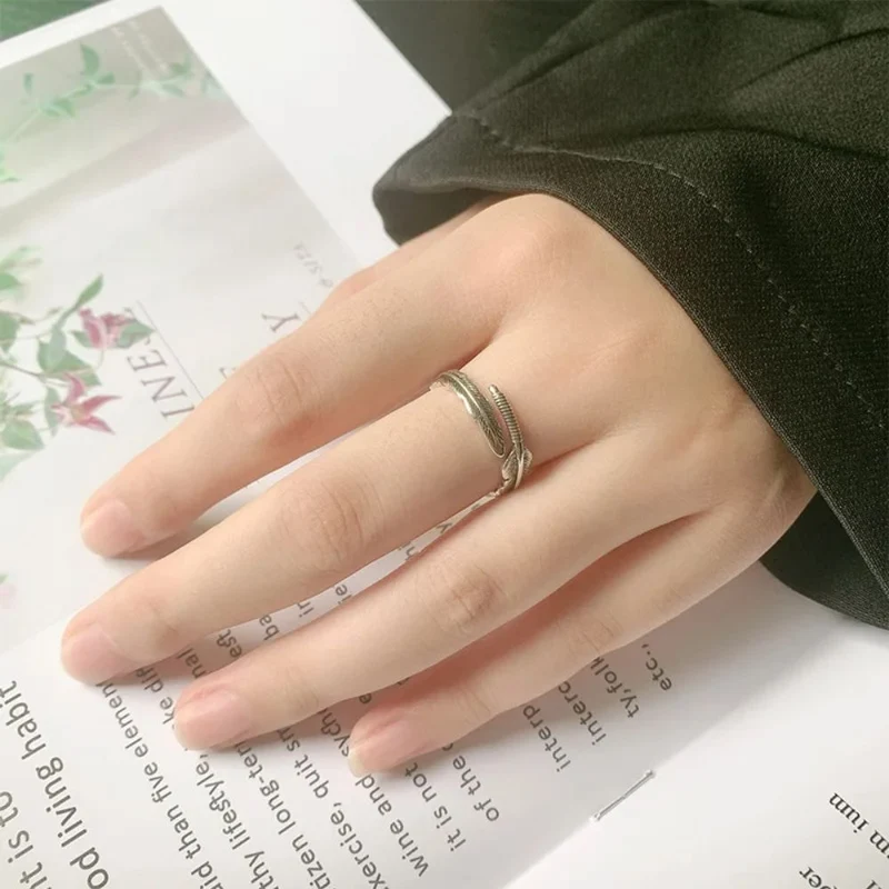 Bague Plume Ouverte