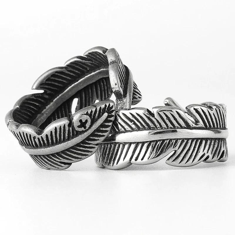 Bague Plume Biker