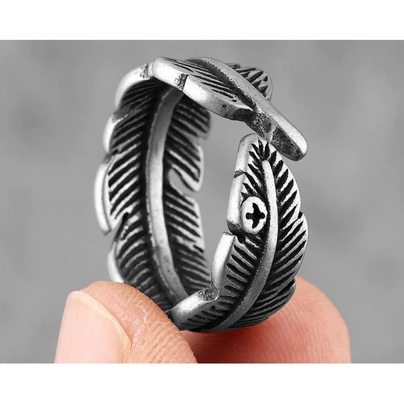 Bague Plume Biker