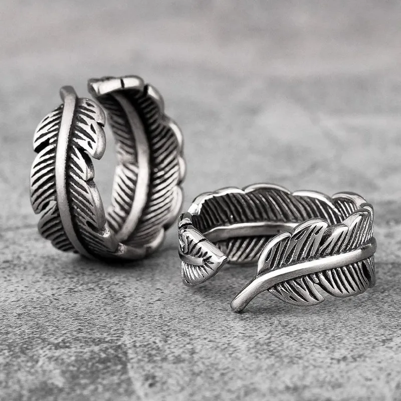 Bague Plume Biker