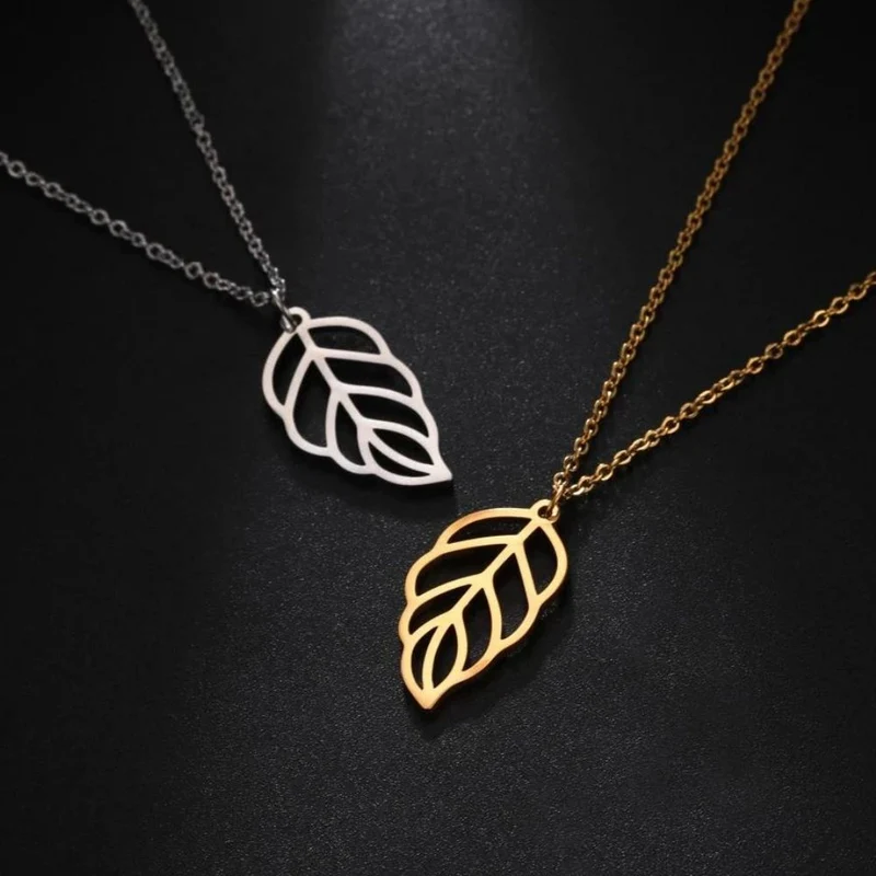 Collier Plume Acier