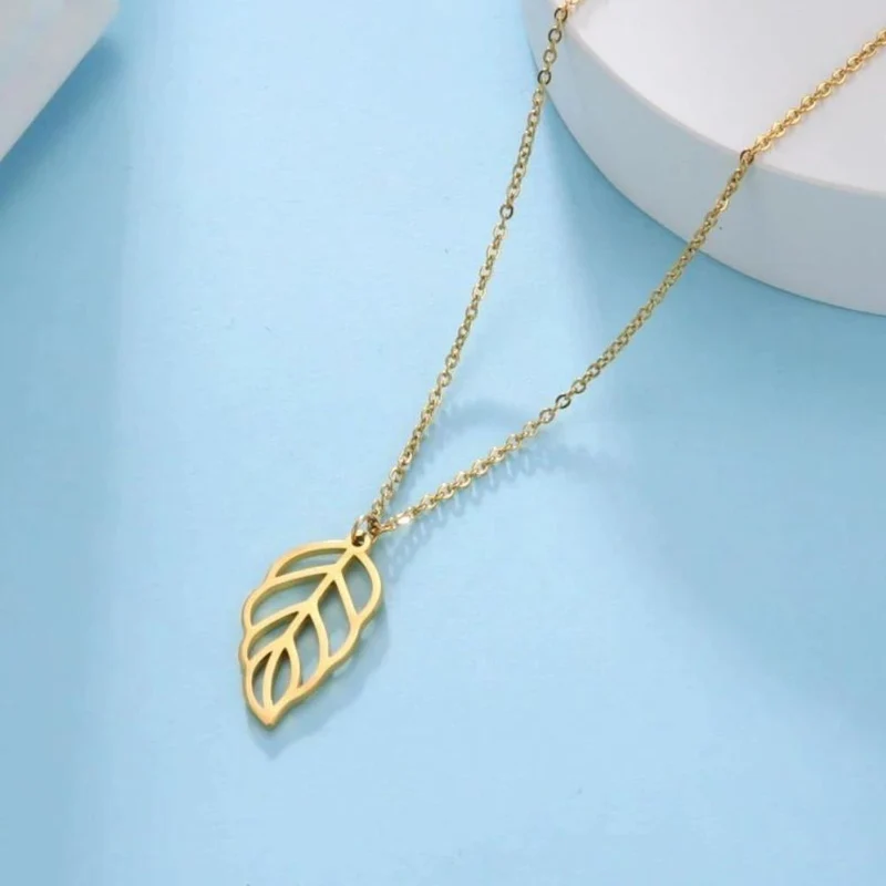 Collier Plume Acier