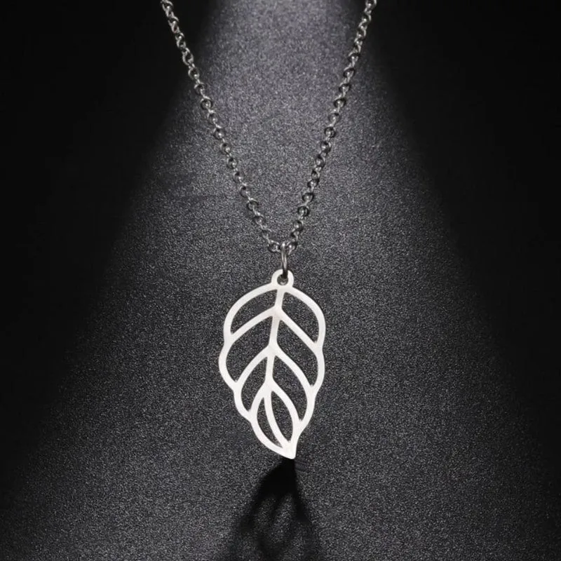 Collier Plume Acier