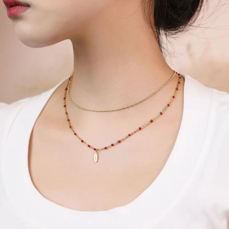 Collier Plume Bohème