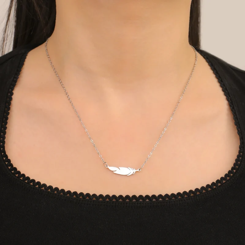 Collier Plume Femme