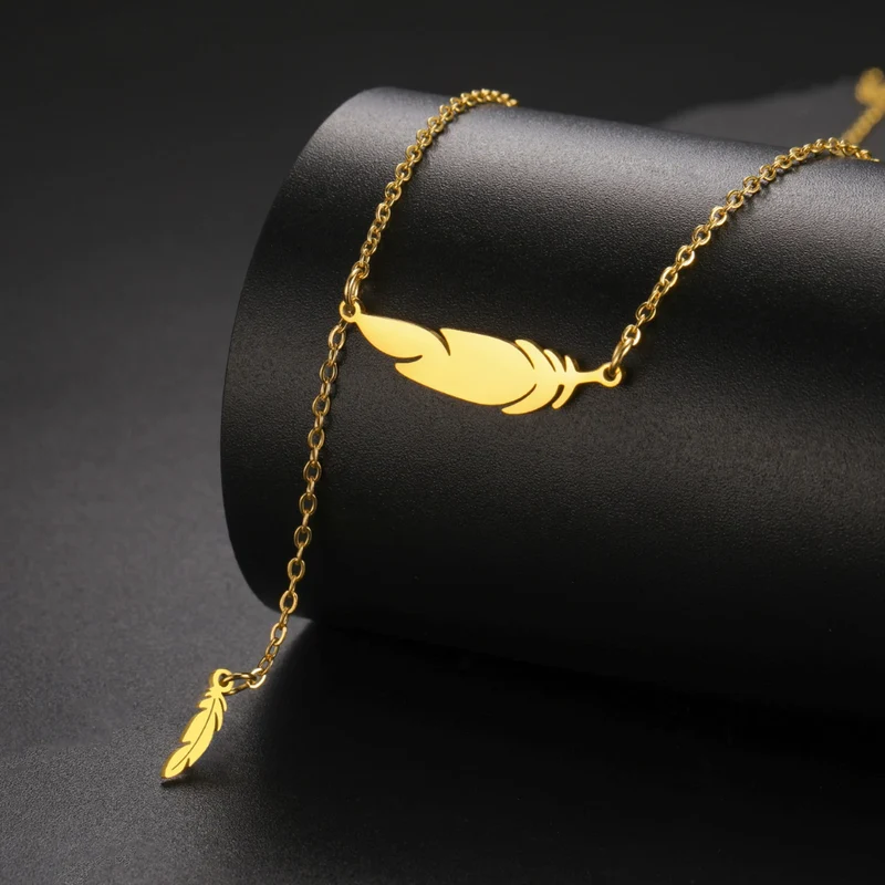Collier Plume Femme