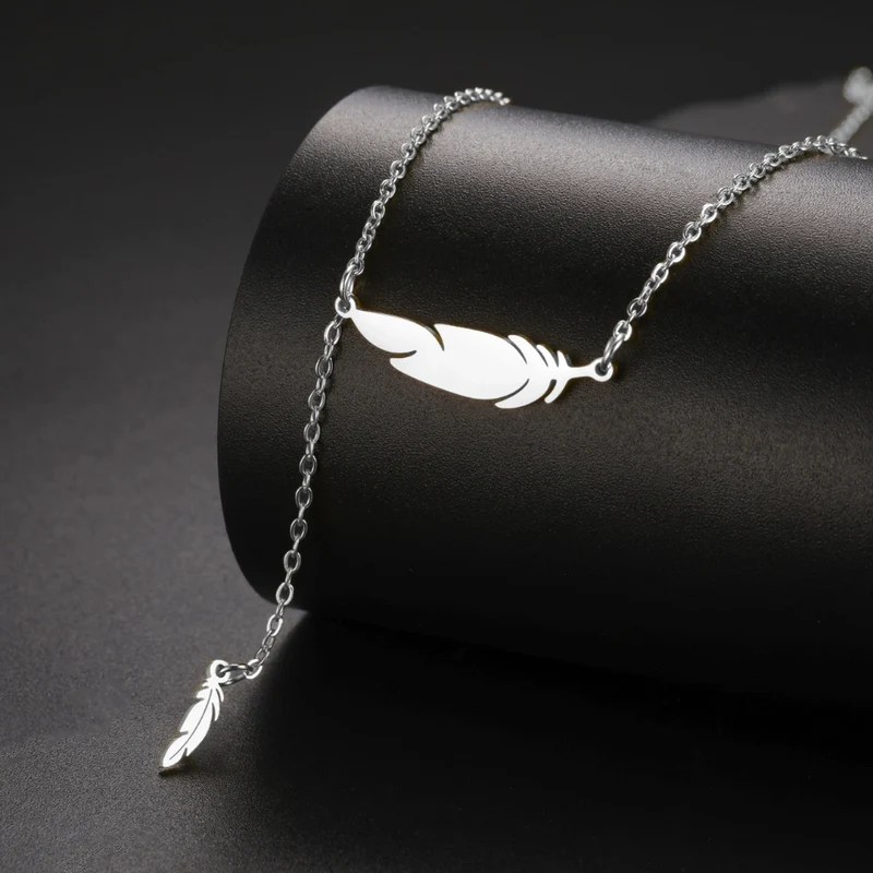 Collier Plume Femme