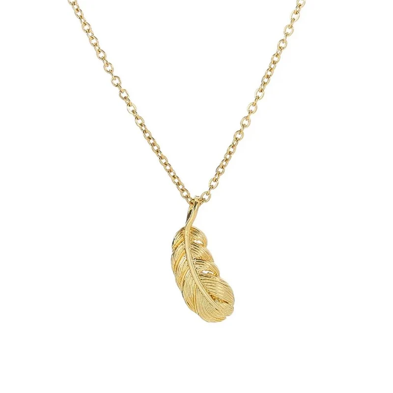Collier Plume Or