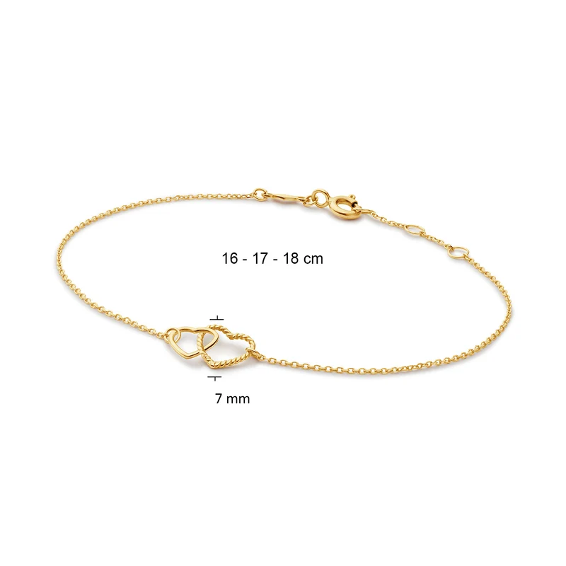 Jackie Gold Connected Love 14 Karat Gold Bracelet JKB25.559