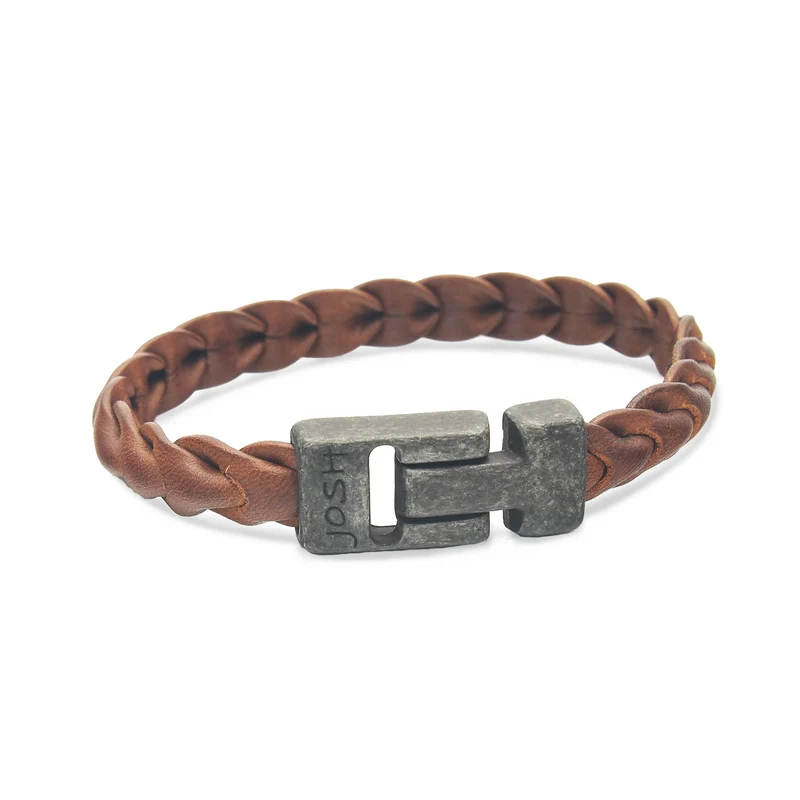 Josh Leather Cognac Bracelet 50046-BRA-VB/COGNAC/L-1