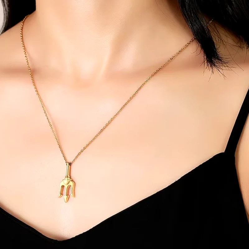 Collier Trident Acier Inoxydable